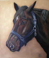 Cabeza de caballo - Pintora Victoria Andrea Muñoz Serra